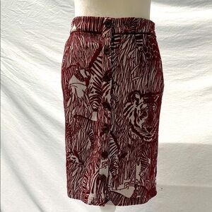 Anthropologie Jillian Jungle Print Skirt